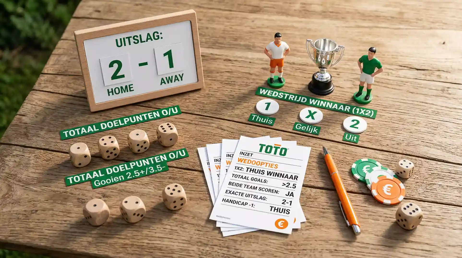 Verschillende soorten sportweddenschappen uitgelegd met voorbeelden van voetbalwedstrijden